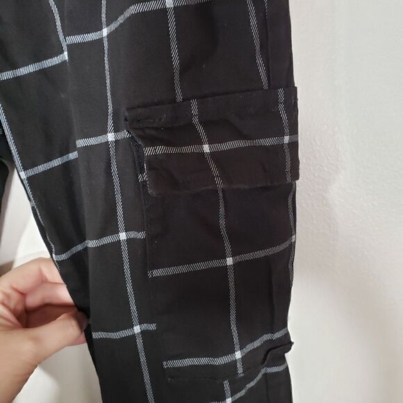 Hot Topic Checker Print Cargo Pants 90s Fall Casual Size XS - Picture 4 of 8